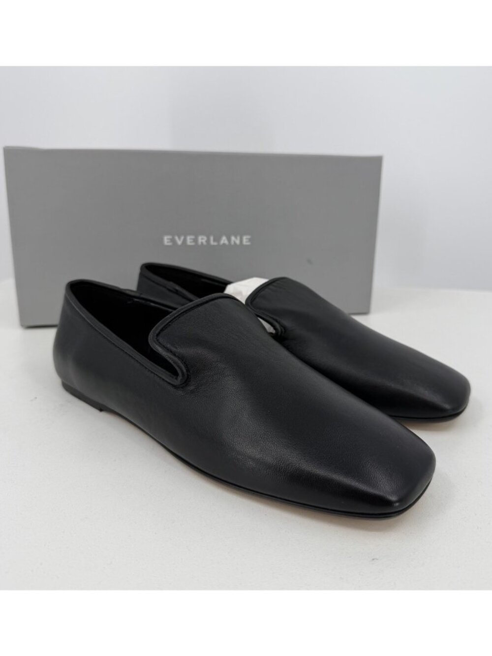 Everlane Italian Leather Day Loafer in BLACK size 6.5 Women's Slip-on Flat